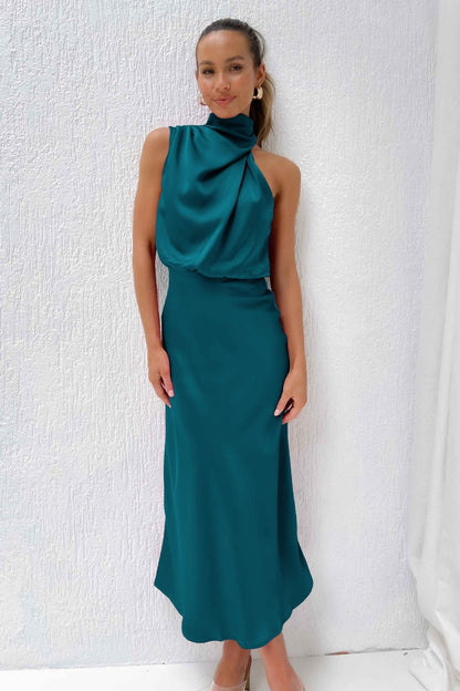 MADDIE – VESTIDO ELEGANTE CON ESCOTE DRAPEADO
