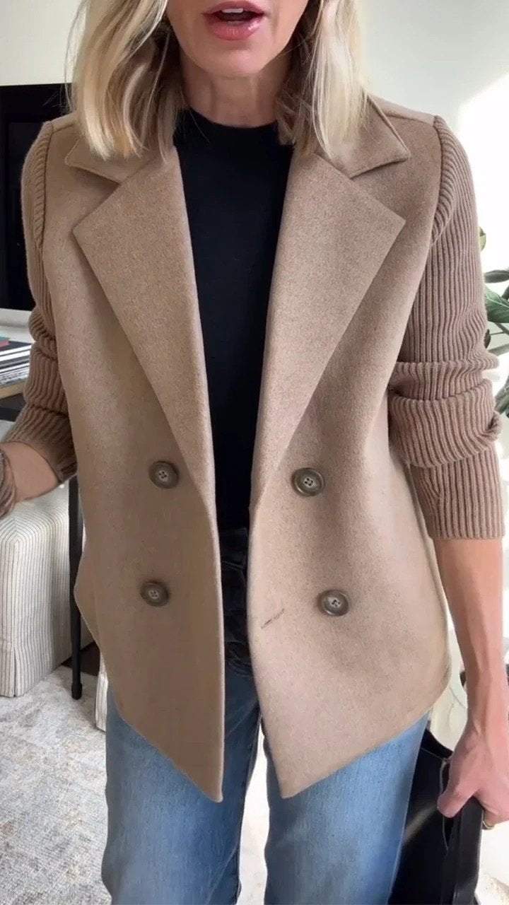 Amora™ | Blazer elegante con mangas de punto