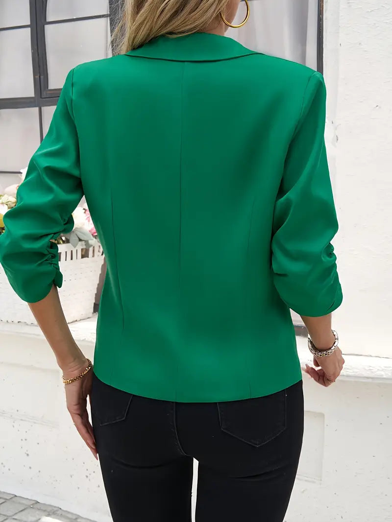 Deva™ | Blusa con mangas drapeadas de tres cuartos