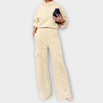 Conjunto de Lounge Cargo Elegante con Pierna Ancha
