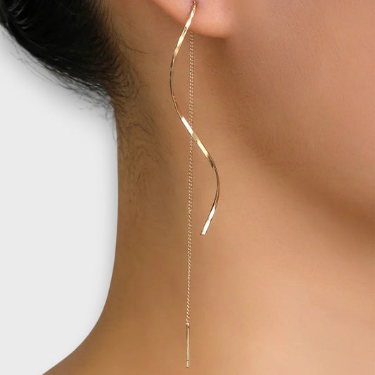 Elwira – Pendientes largos con forma de onda