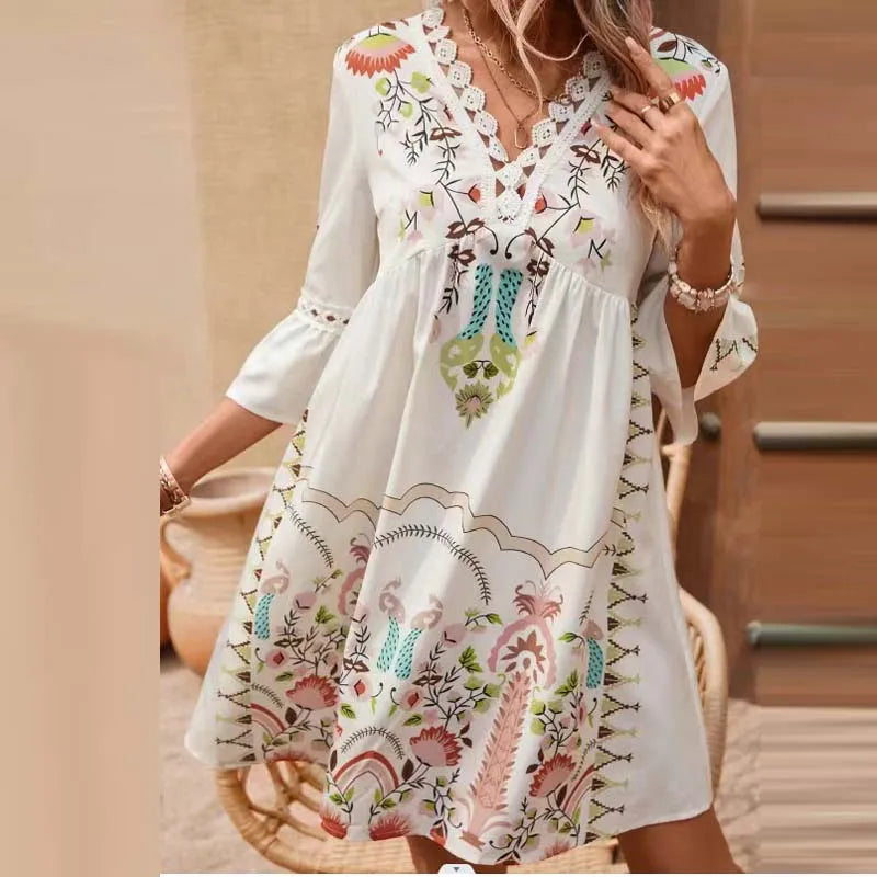 Kissia ~ Vestido Artístico de Inspiración Bohemia