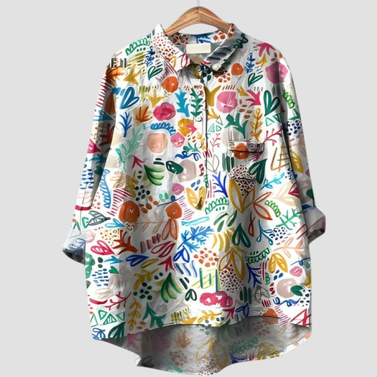 Zanira™ | 2025 – Blusa de Artista Abstracto