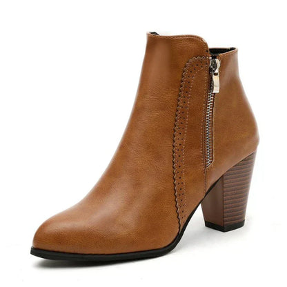 Botas de Tacón Chunky Retro
