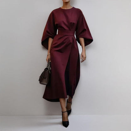 Robe Larga Elegante Manga Murciélago