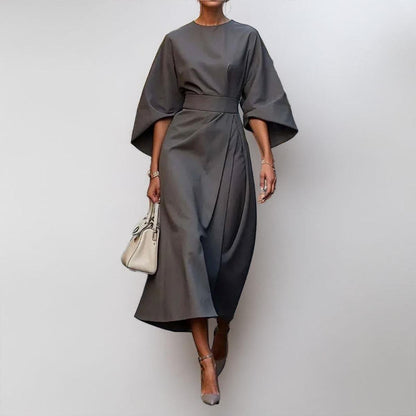 Robe Larga Elegante Manga Murciélago