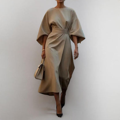 Robe Larga Elegante Manga Murciélago