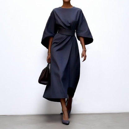 Robe Larga Elegante Manga Murciélago