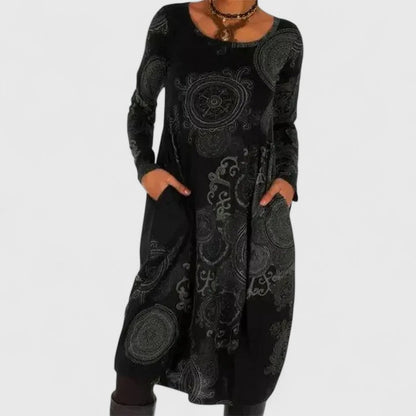 ELIZA – VESTIDO LARGO DE MANGA LARGA SUEÑO BOHEMIO