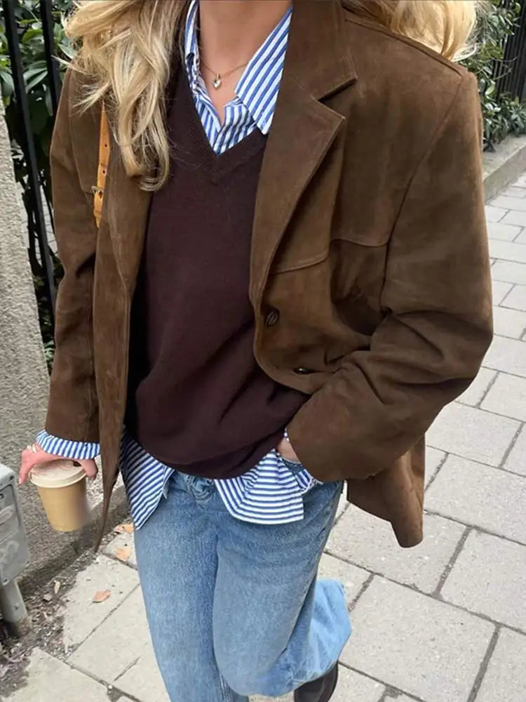 EMMA | Chaqueta de bolsillo con solapa de moda