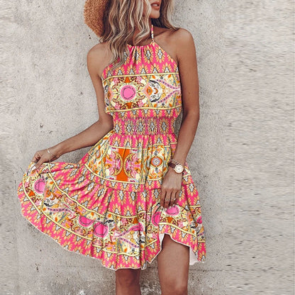Marlowe - Vestido Midi Bohemio Colorido con Escote en V