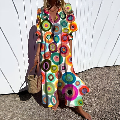 Hannah | Vestido de Smock con Botones Florales