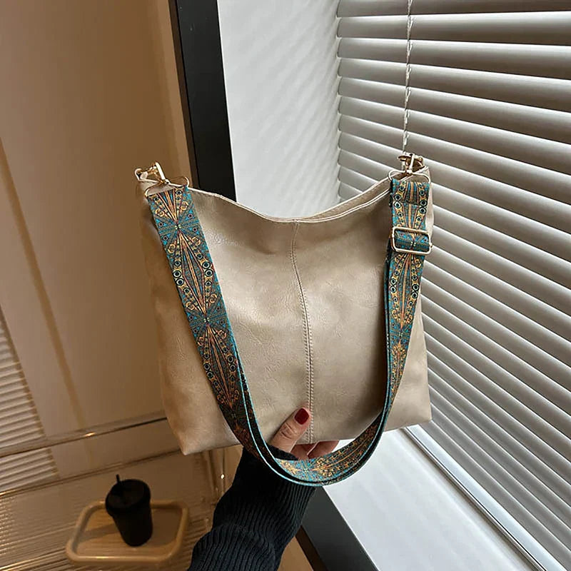 Embjørg | Bolso de Hombro Clásico con Correa Ajustable y Patrón
