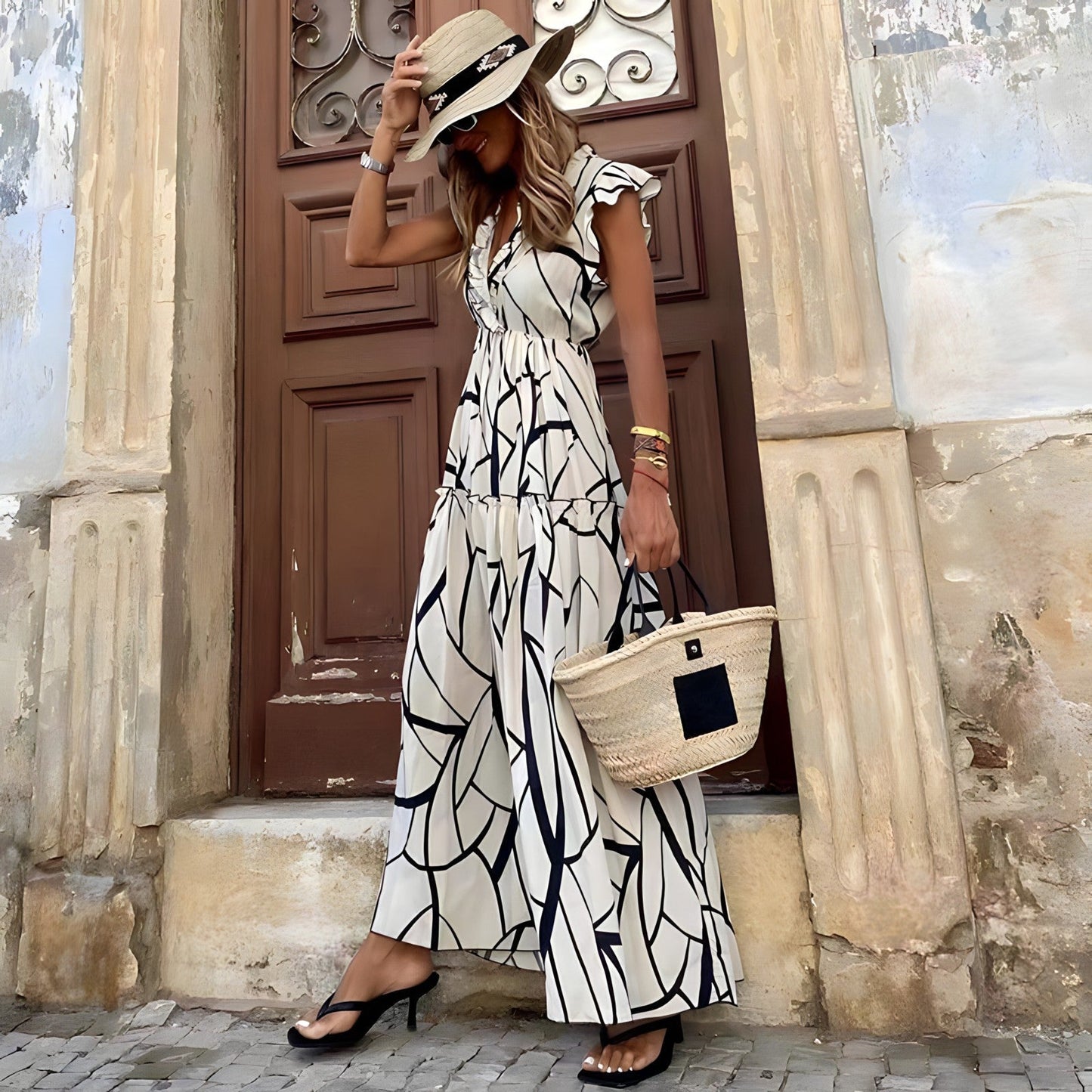 Maddie - Vestido Impreso Elegante