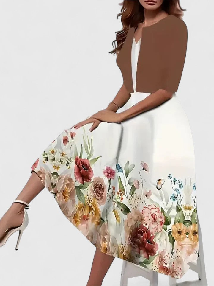 AURORA – VESTIDO MIDI ELEGANCIA EN FLOR