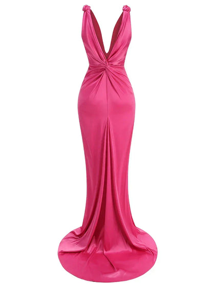 Zoey | Vestido Maxi Sin Mangas con Pliegues Elegantes