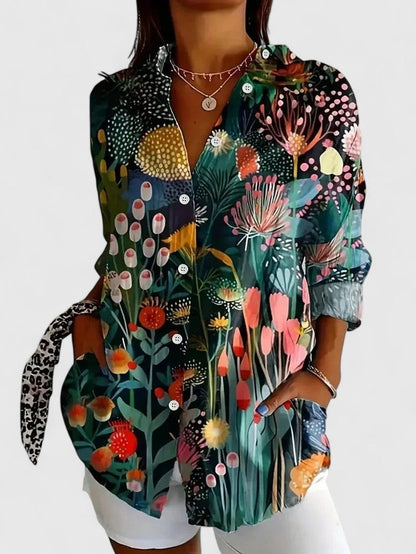 Anica - Blusa Artística Vivaz con Botones