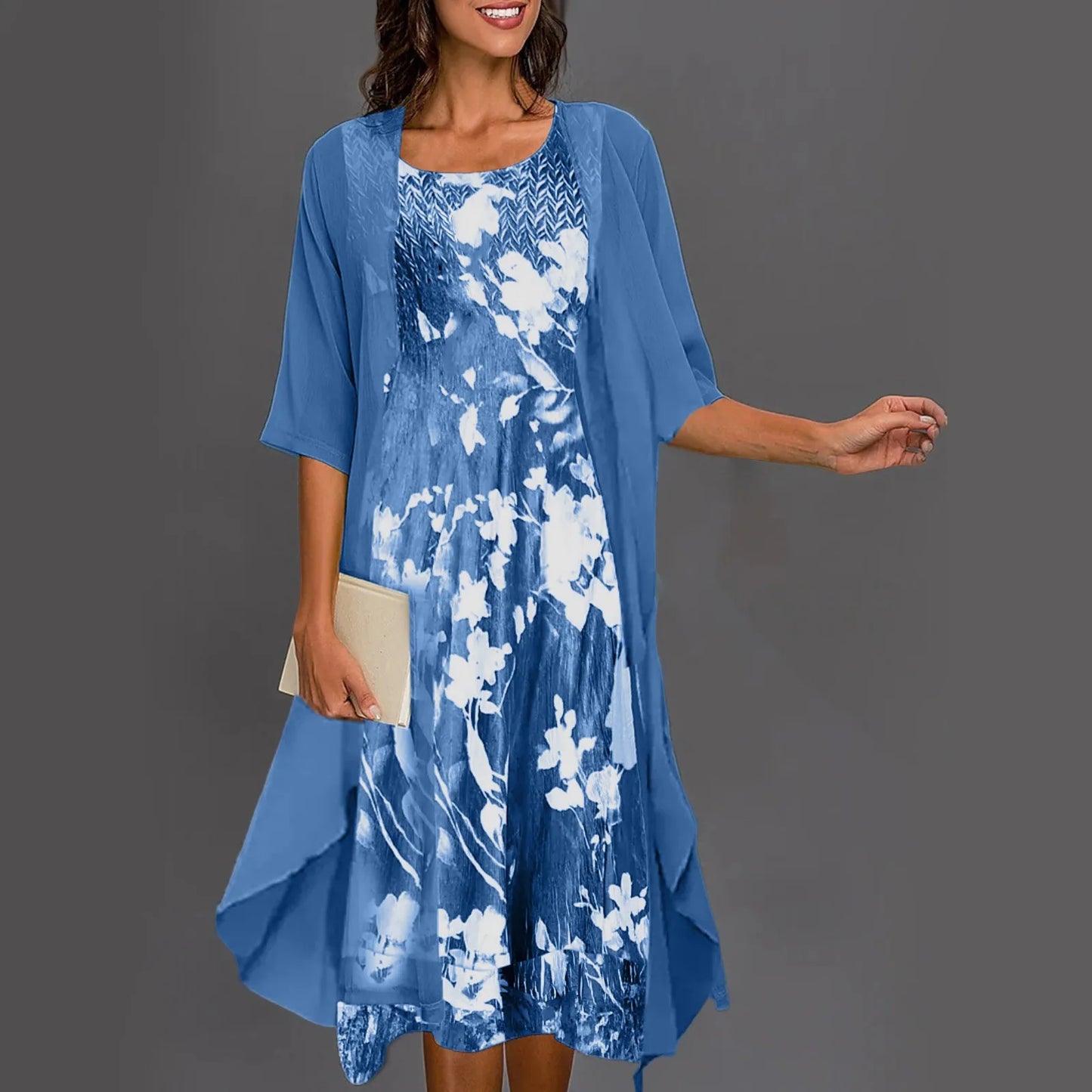 Aria™ - Conjunto de Dos Piezas con Estampado Floral Elegante