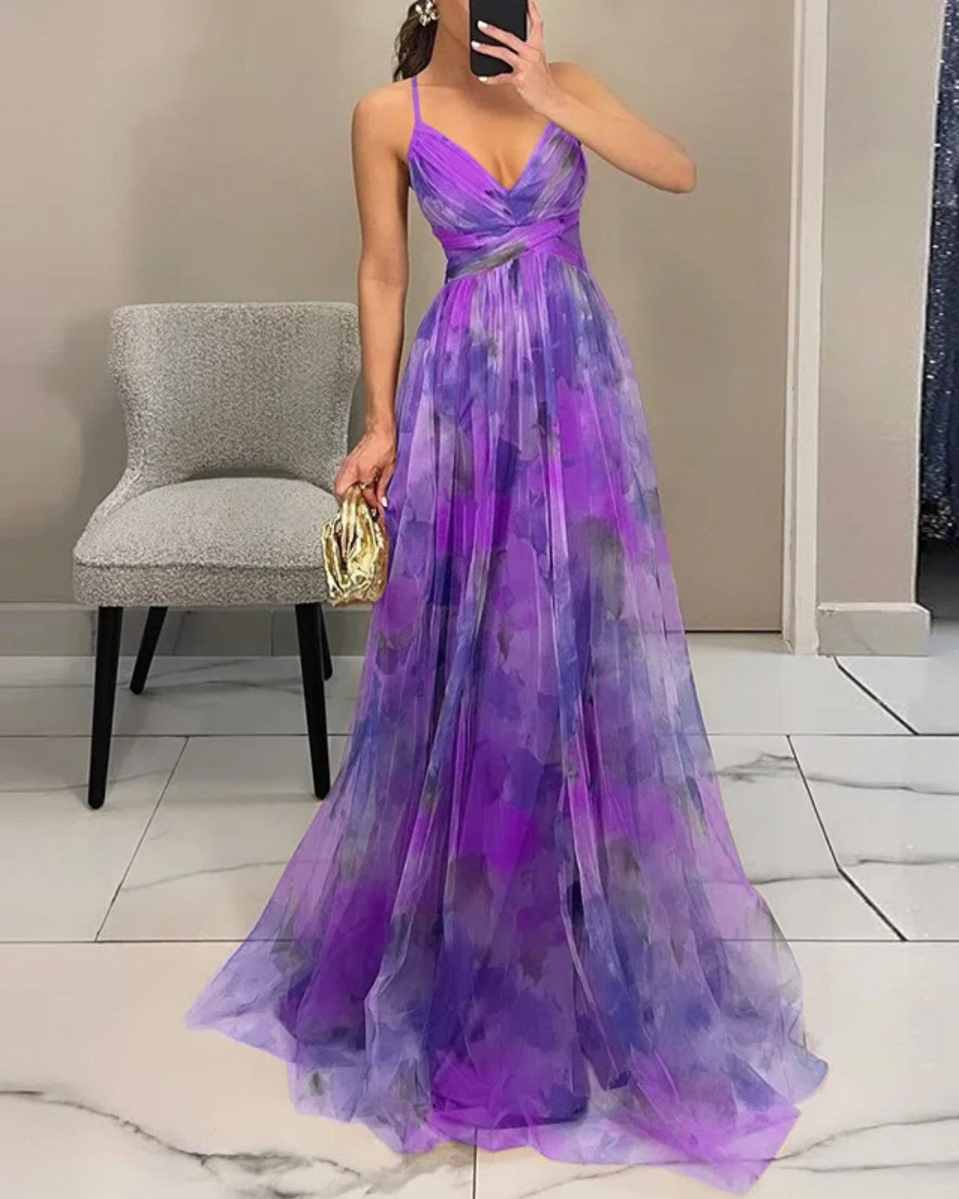 Giselle™ | Encantador Vestido Maxi con Estampado Floral