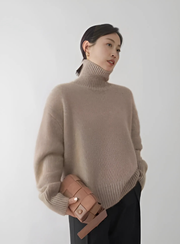 Lisette | Suéter de cuello alto en cashmere