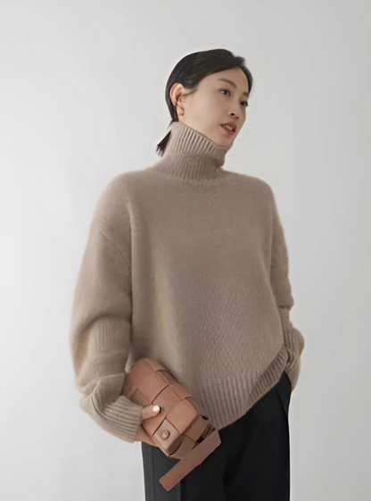 Lisette | Suéter de cuello alto en cashmere