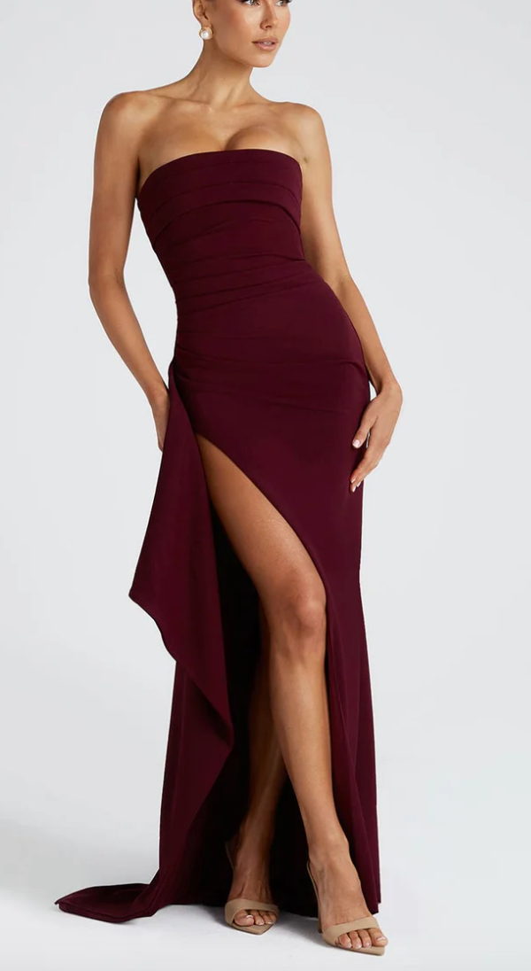 Alina | Elegante Vestido Maxi Sin Tirantes