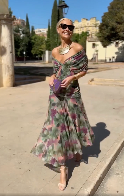 FIONA – VESTIDO DE NOCHE ELEGANTE CON HOMBROS DESCUBIERTOS