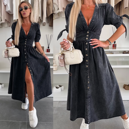 Marit | Vestido de Denim Radiante