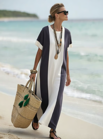 Vestido de playa largo de lino