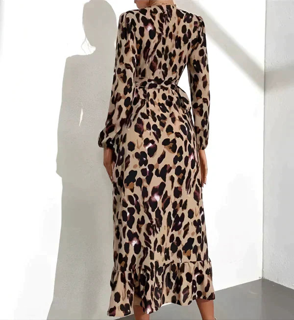 SELAH – VESTIDO MAXI DE PATRÓN DE LEOPARDO OTOÑAL