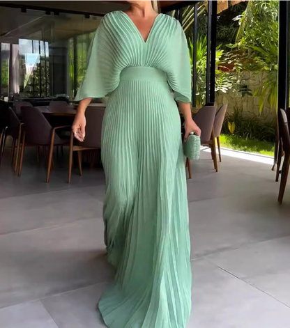 RIA™ - Vestido Maxi con Costillas Flotantes