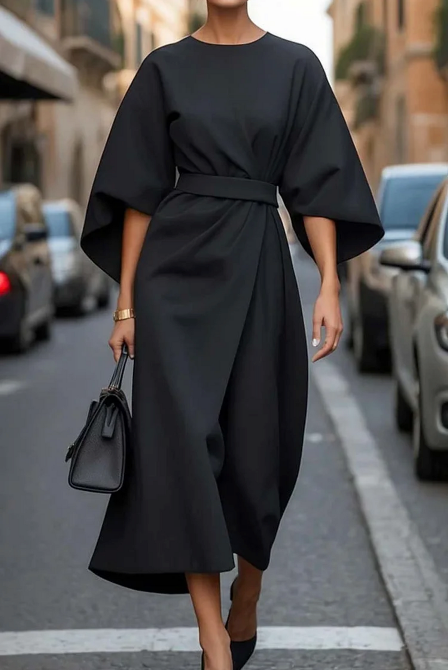 Louise – Vestido Elegante con Mangas de Linterna
