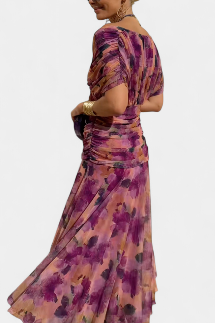 VIVIAN | VESTIDO LARGO CON ESCOTE EN V