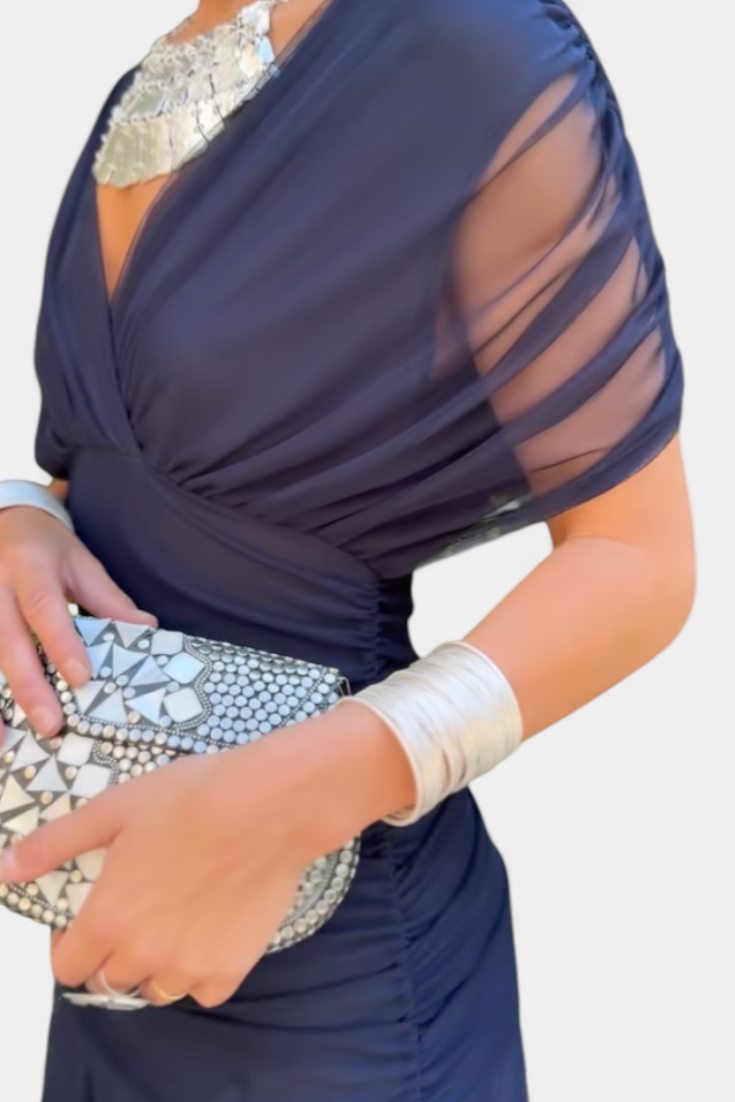 VIVIAN | VESTIDO LARGO CON ESCOTE EN V