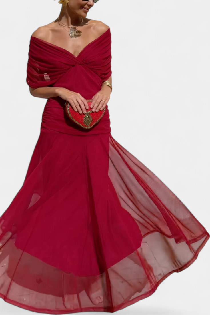 Florendra™ | Vestido Largo Floral con Escote en V