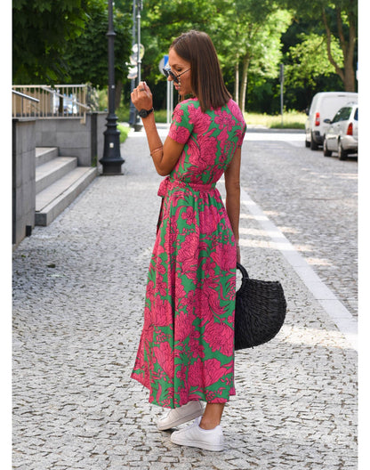 Yasmine | Vestido V-Cuello Elegante