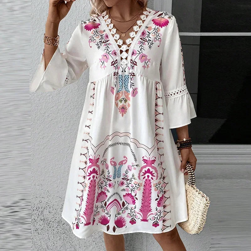 Kissia ~ Vestido Artístico de Inspiración Bohemia