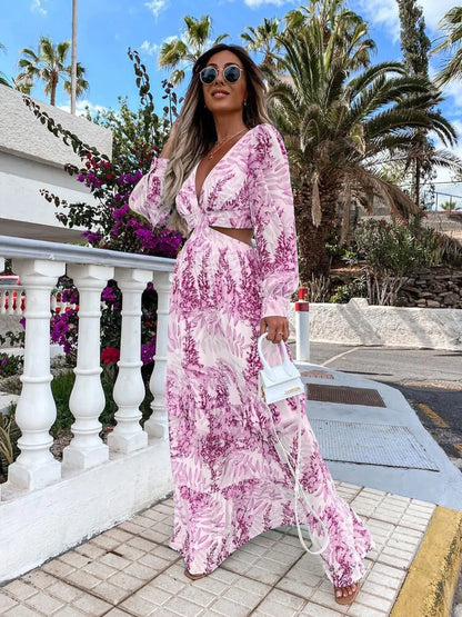 Vestido Maxi con Escote en V Amélie
