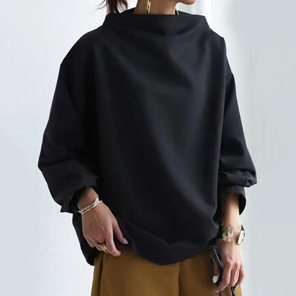 Elly | Top de Punto Suave con Cuello Alto