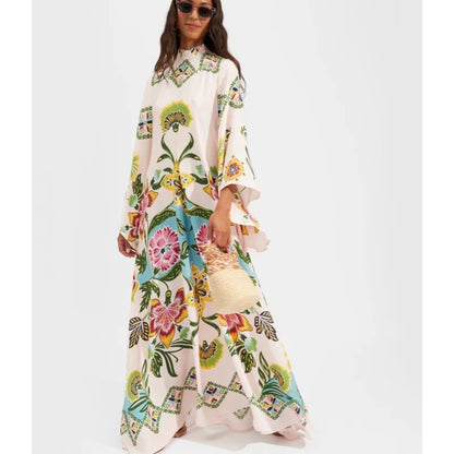 Vestido Maxi Floral Esculpido Elegancia™