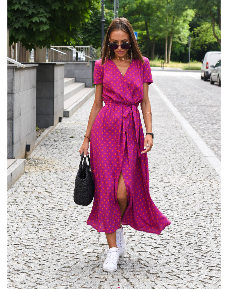 Alina – Vestido Midi Envolvente Floral
