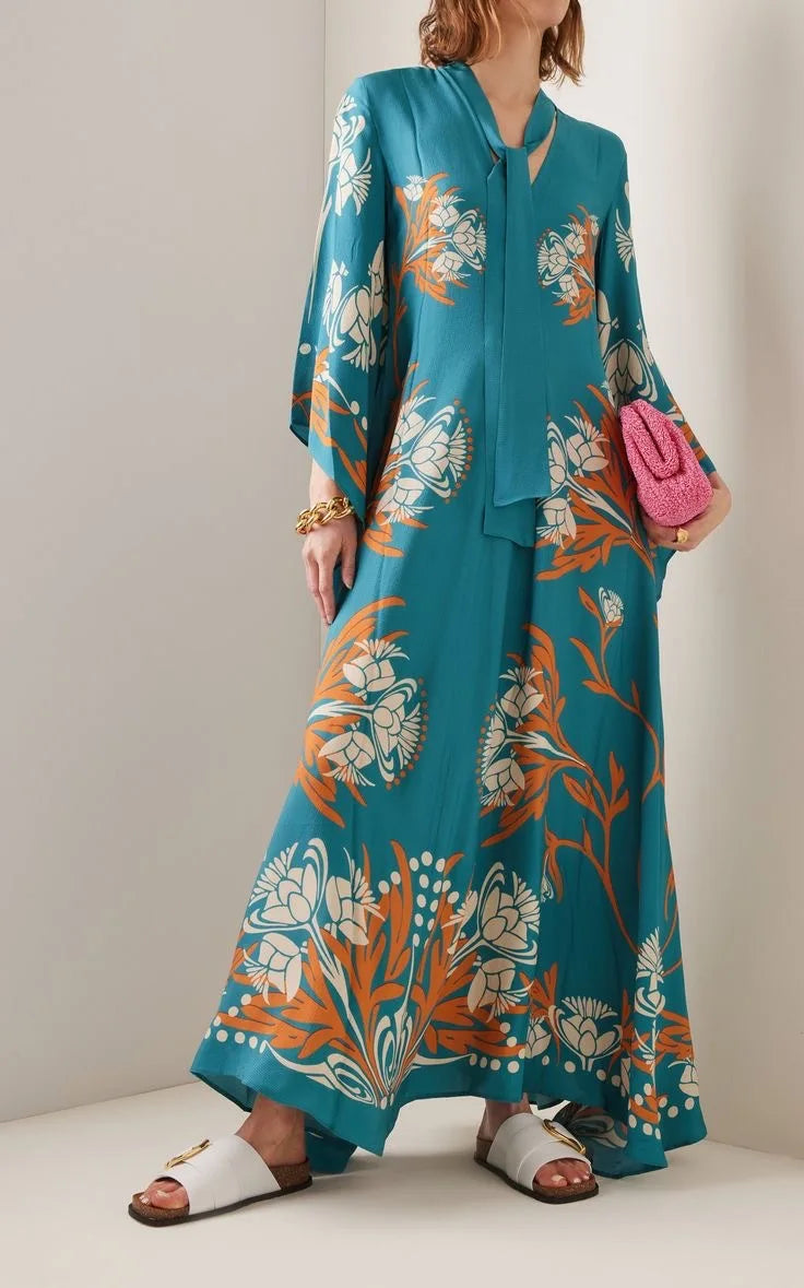 Vestido Maxi Floral Esculpido Elegancia™