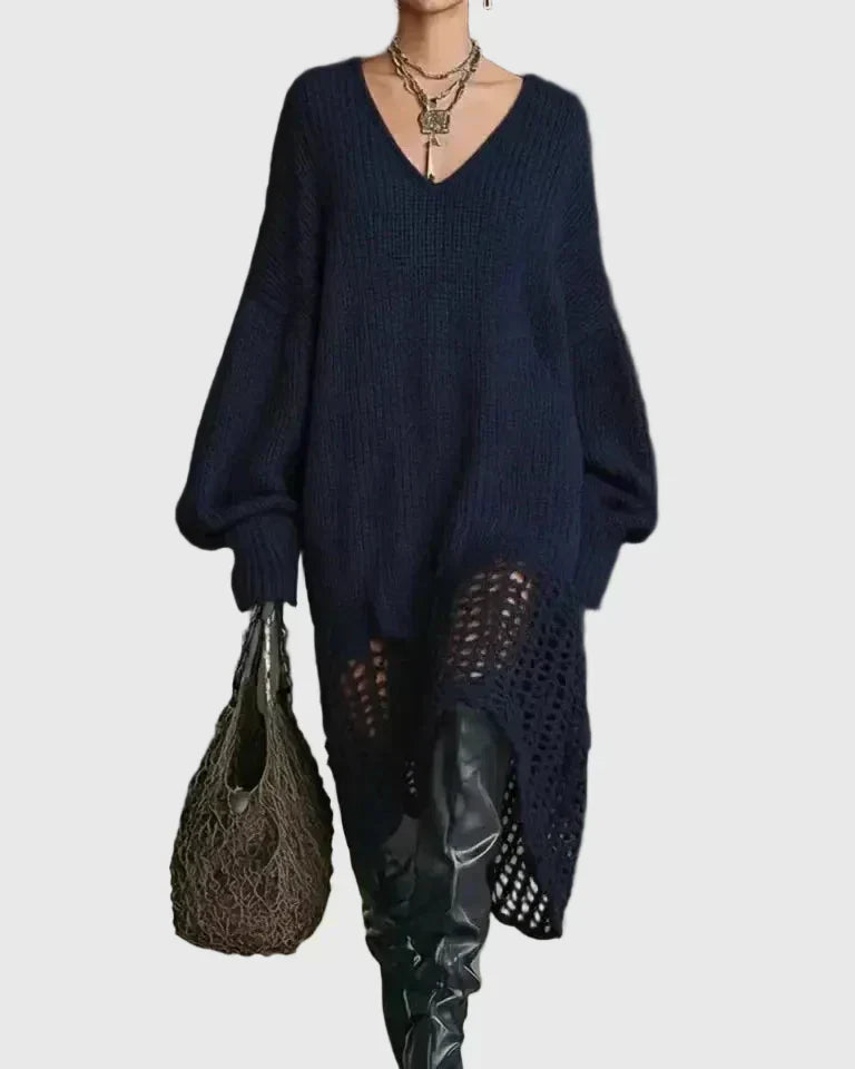 Tara | Vestido de punto midi acogedor y elegante