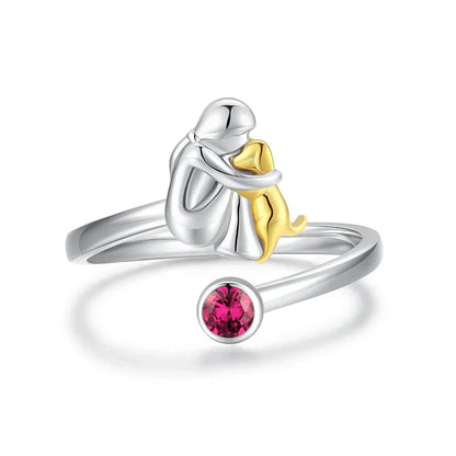 Elisa - Anillo con ícono de perro