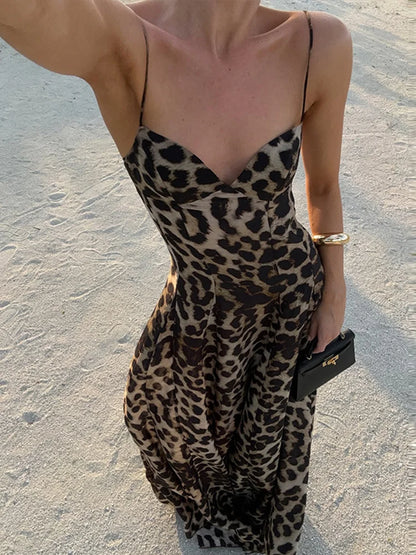 Antonella - Vestido Maxi Leopardo