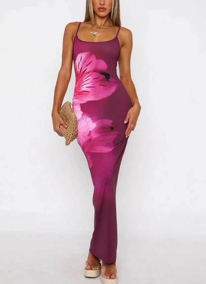 Ione - Vestido Maxi Tubo Impreso Chic