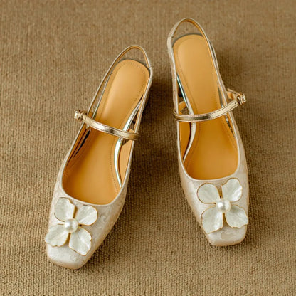 Genine - Zapatos de tacón con cinturilla trasera