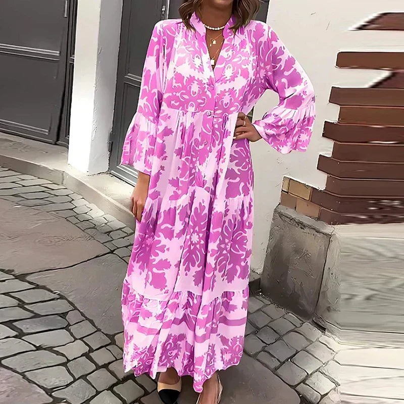 Avielle - Vestido Maxi Boho Impreso y a la Moda
