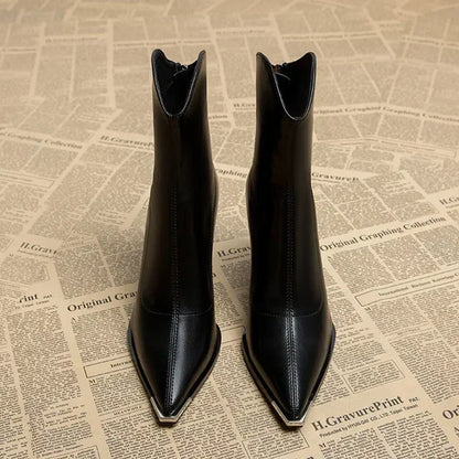 Tacones de Cuero de Corte Relajado