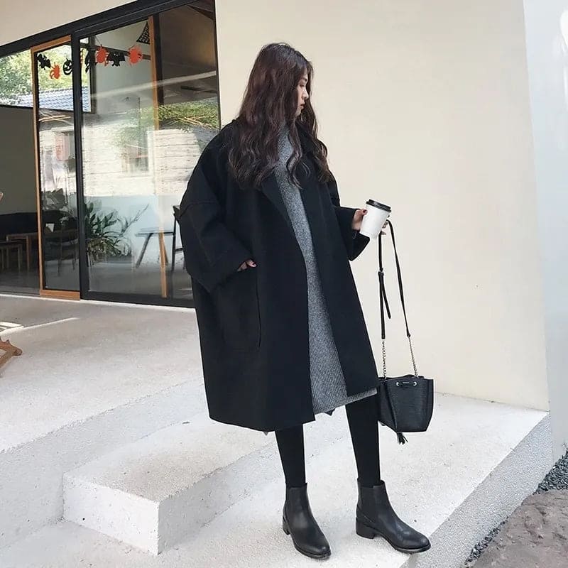 MAURA | Abrigo Trench de Mezcla de Lana Oversize